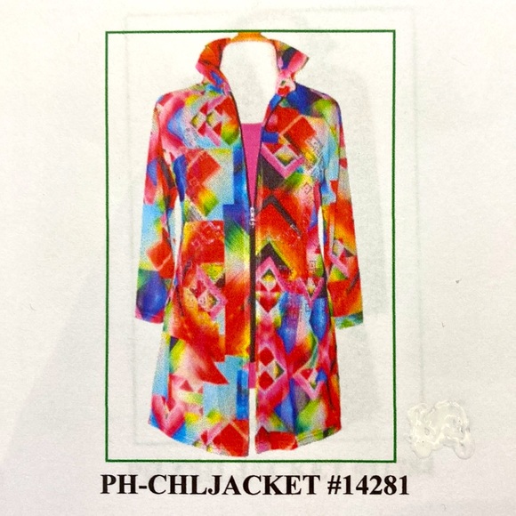 New Resort & Cruise Wear! Sheer Swing Jacket by Valentina Signa (3/4 sleeve) - Picture 8 of 8